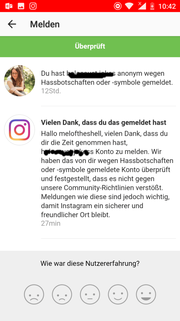 Screenshot Instagram